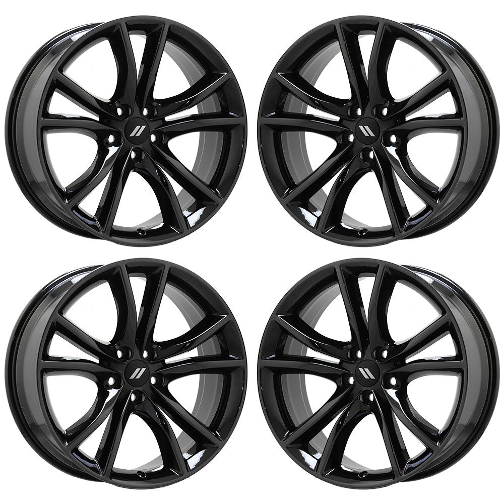 20" Dodge Charger Challenger Black Chrome wheels OEM set 2545 2563